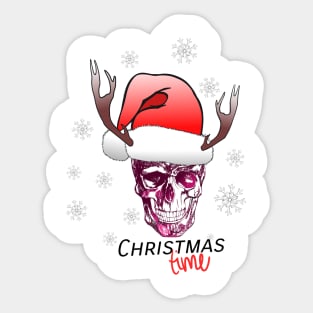 Christmas skull Sticker